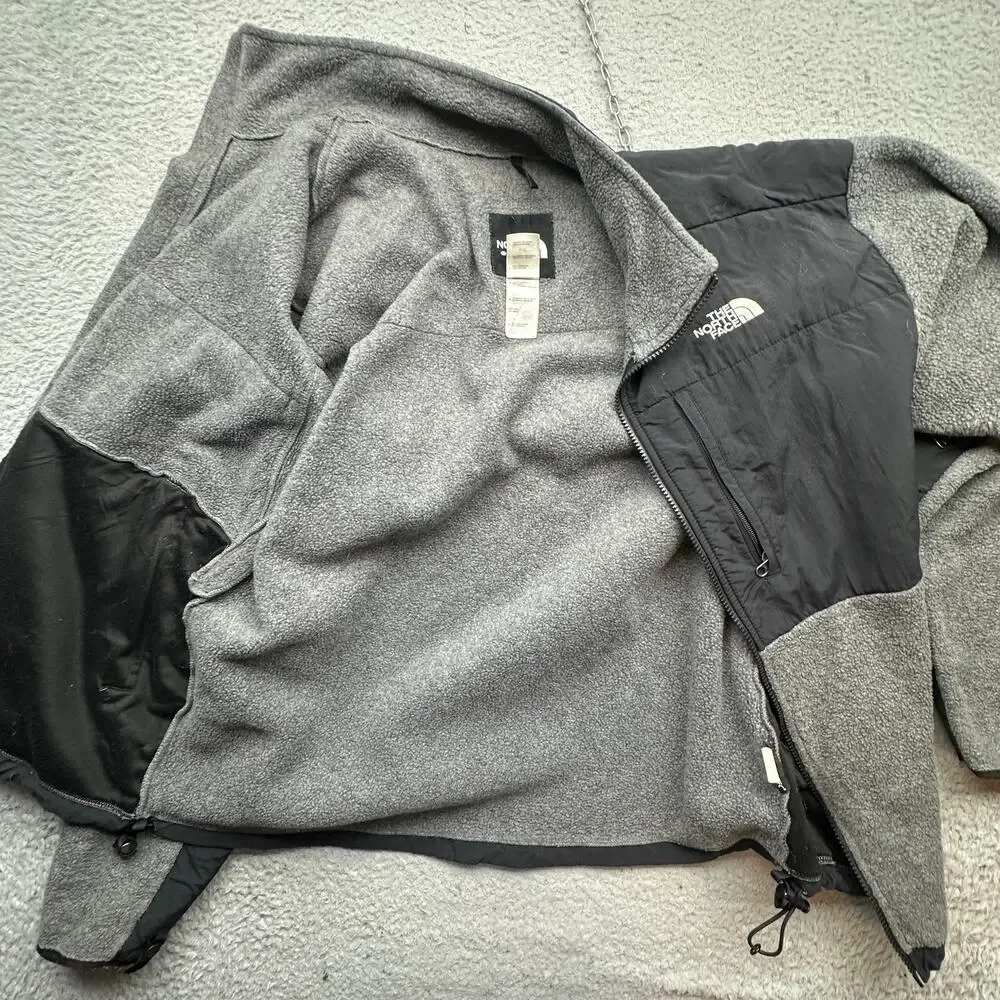 Vintage The North Face Denali Fleece Jacket Mens Large Black Gray Polartec